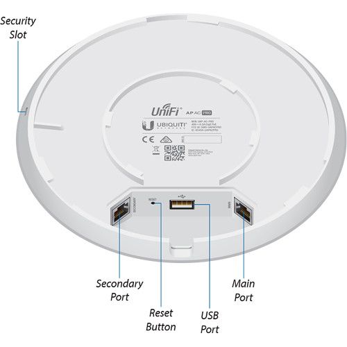 UniFi Access Point (Pro) (Interior/Exterior) (2.4 GHz: 450Mbps / 5 GHz: 1300Mbps) (802.3af PoE/802.3at PoE+)