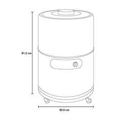 Lavadora Manual De Una Tina Redonda De 16 Kg Blanca