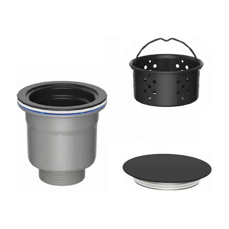 Bolonia 84 Fregador Moderno de Acero Inoxidable | Sistema Anti Reboso | Enjuagador de Vasos | Dispensador de