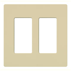 Lutron Claro Designer Wallplate | Sin Tornillos | 2 Gang