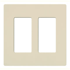 Lutron Claro Designer Wallplate | Sin Tornillos | 2 Gang