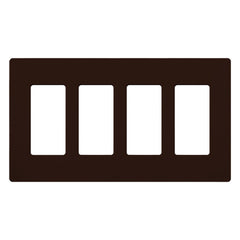 Lutron Claro Designer Wallplate | Sin Tornillos | 4 Gang