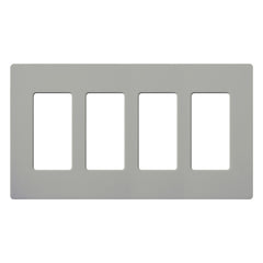 Lutron Claro Designer Wallplate | Sin Tornillos | 4 Gang