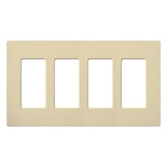 Lutron Claro Designer Wallplate | Sin Tornillos | 4 Gang