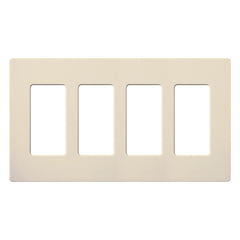 Lutron Claro Designer Wallplate | Sin Tornillos | 4 Gang