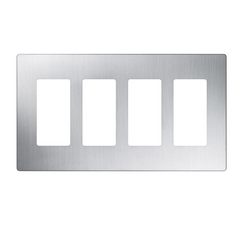 Lutron Claro Designer Wallplate | Sin Tornillos | 4 Gang