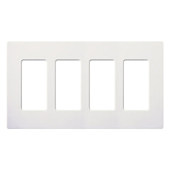 Lutron Claro Designer Wallplate | Sin Tornillos | 4 Gang