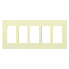 Lutron Claro Designer Wallplate | Sin Tornillos | 5 Gang
