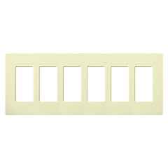 Lutron Claro Designer Wallplate | Sin Tornillos | 6 Gang