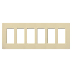Lutron Claro Designer Wallplate | Sin Tornillos | 6 Gang