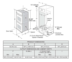 Doble Horno Empotrable Electrico de 30