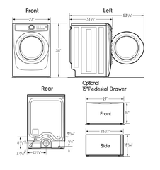 Front Load Perfect Steam Gas Dryer with Predictive Dry and Instant Refresh – 8.0 Cu. Ft.