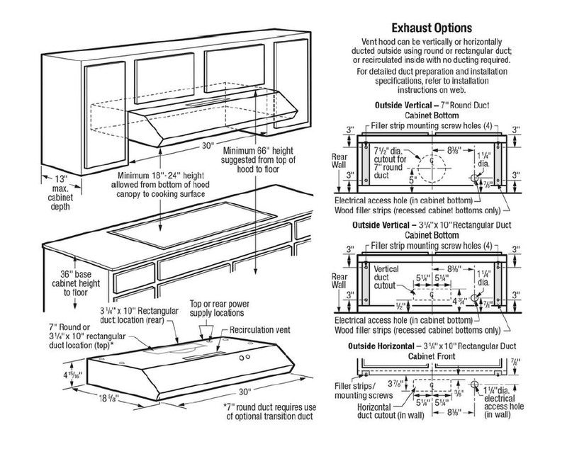 Extractor bajo gabinete de 30 pulgadas (30") | Extractor de grasa