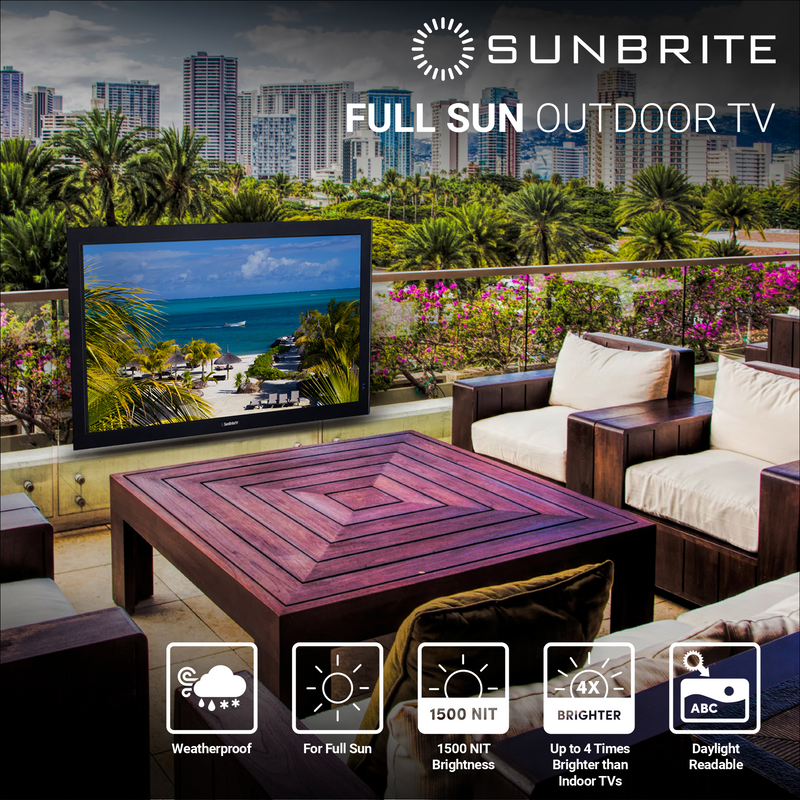 SunBrite Pros Series | Televisor De 32" | 1K | Outdoor TV | LED | HDR | Full Sun | Black