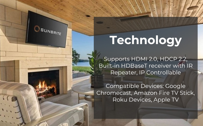 SunBrite Pros Series | Televisor De 32" | 1K | Outdoor TV | LED | HDR | Full Sun | Black