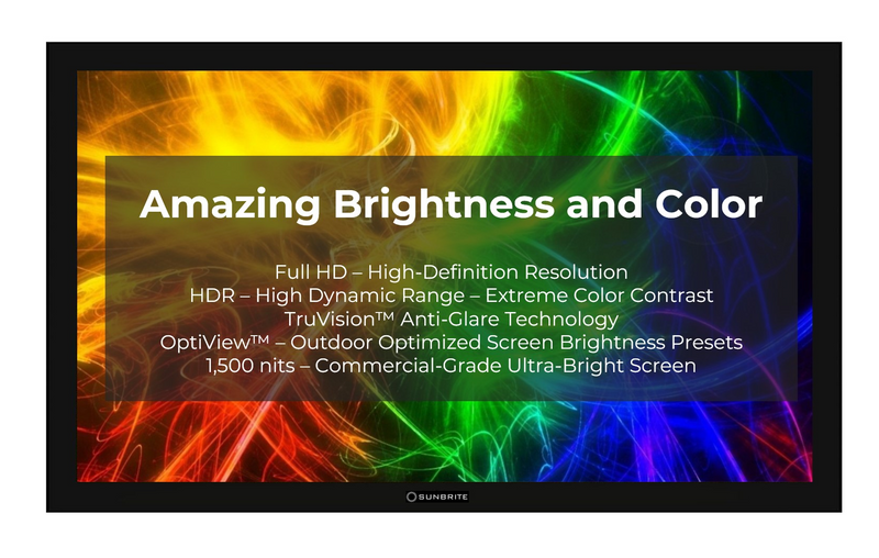 SunBrite Pros Series | Televisor De 32" | 1K | Outdoor TV | LED | HDR | Full Sun | Black