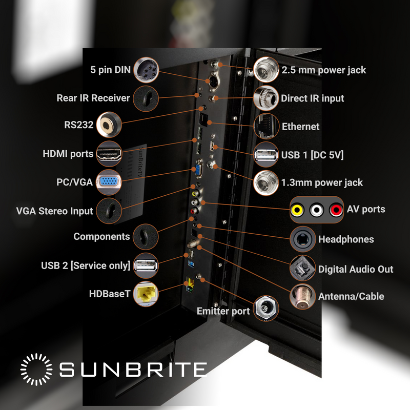 SunBrite Pros Series | Televisor De 32" | 1K | Outdoor TV | LED | HDR | Full Sun | Black