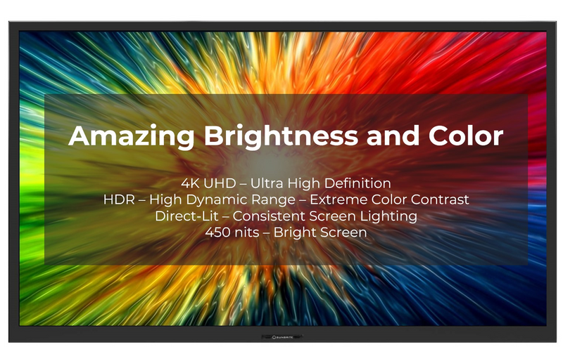 SunBrite Verdana Series | Televisor De 55" | 4K | Outdoor TV | LED | HDR | Full Shade | Black