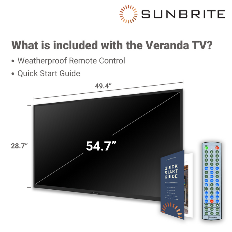 SunBrite Verdana Series | Televisor De 55" | 4K | Outdoor TV | LED | HDR | Full Shade | Black