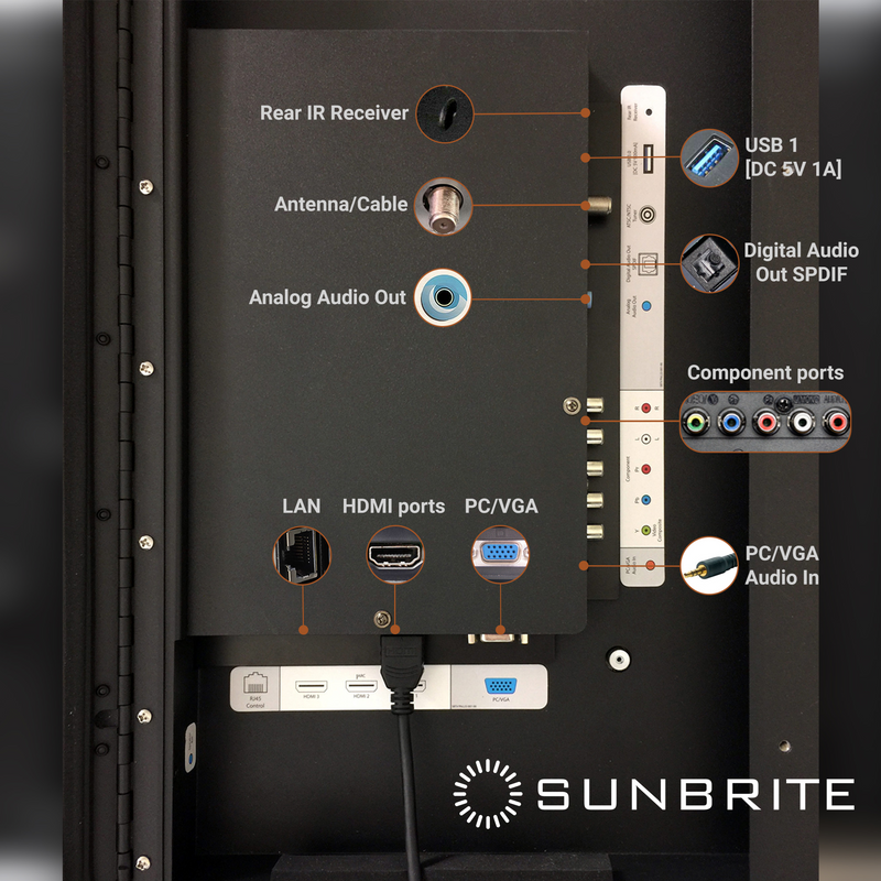SunBrite Verdana Series | Televisor De 55" | 4K | Outdoor TV | LED | HDR | Full Shade | Black