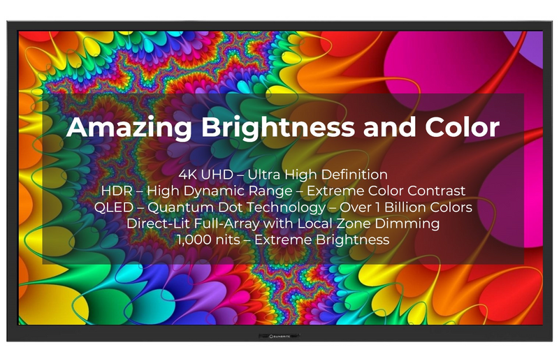 SunBrite Verdana Series | Televisor De 55" | 4K | Outdoor TV | UHD | HDR | Full Shade | Black