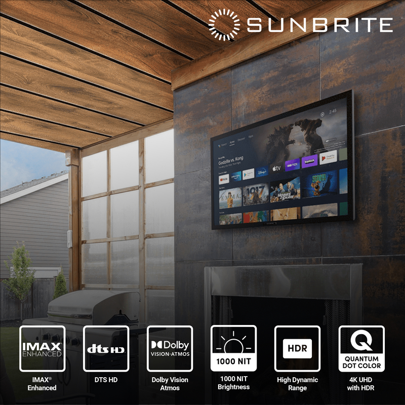 SunBrite Verdana Series | Televisor De 55" | 4K | Outdoor TV | UHD | HDR | Full Shade | Black
