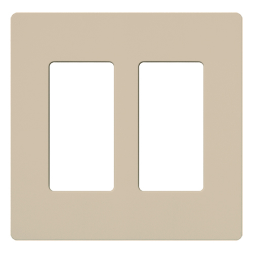 Lutron Claro Designer Wallplate | Sin Tornillos | 2 Gang