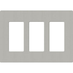 Lutron Claro Designer Wallplate | Sin Tornillos | 3 Gang
