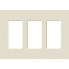 Lutron Claro Designer Wallplate | Sin Tornillos | 3 Gang