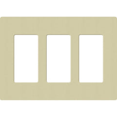 Lutron Claro Designer Wallplate | Sin Tornillos | 3 Gang