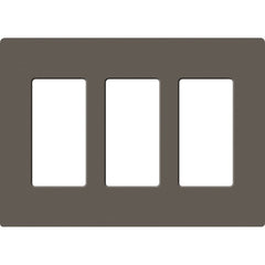 Lutron Claro Designer Wallplate | Sin Tornillos | 3 Gang