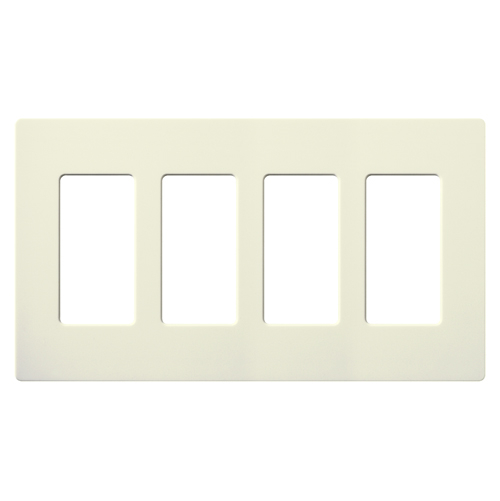 Lutron Claro Designer Wallplate | Sin Tornillos | 4 Gang