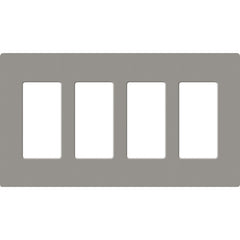 Lutron Claro Designer Wallplate | Sin Tornillos | 4 Gang