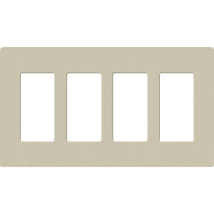 Lutron Claro Designer Wallplate | Sin Tornillos | 4 Gang