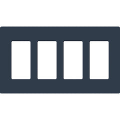 Lutron Claro Designer Wallplate | Sin Tornillos | 4 Gang