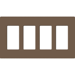 Lutron Claro Designer Wallplate | Sin Tornillos | 4 Gang