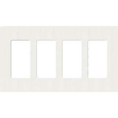 Lutron Claro Designer Wallplate | Sin Tornillos | 4 Gang