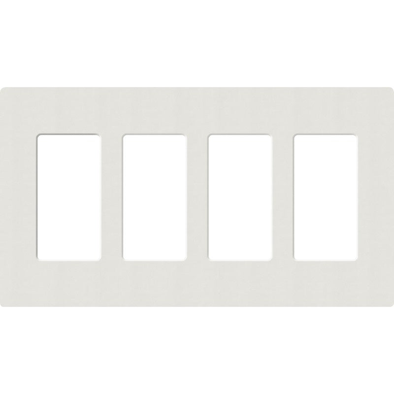 Lutron Claro Designer Wallplate | Sin Tornillos | 4 Gang