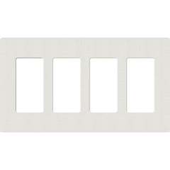 Lutron Claro Designer Wallplate | Sin Tornillos | 4 Gang