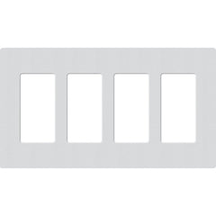 Lutron Claro Designer Wallplate | Sin Tornillos | 4 Gang