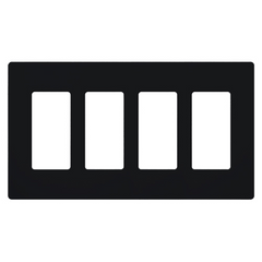 Lutron Claro Designer Wallplate | Sin Tornillos | 4 Gang