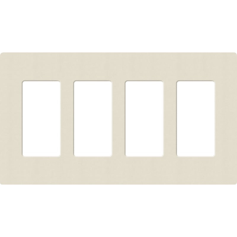 Lutron Claro Designer Wallplate | Sin Tornillos | 4 Gang