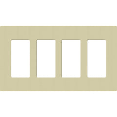 Lutron Claro Designer Wallplate | Sin Tornillos | 4 Gang