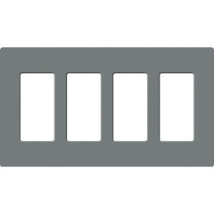 Lutron Claro Designer Wallplate | Sin Tornillos | 4 Gang