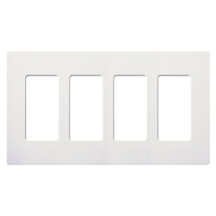 Lutron Claro Designer Wallplate | Sin Tornillos | 4 Gang