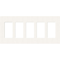 Lutron Claro Designer Wallplate | Sin Tornillos | 5 Gang
