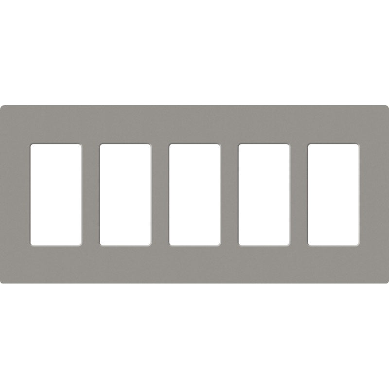 Lutron Claro Designer Wallplate | Sin Tornillos | 5 Gang