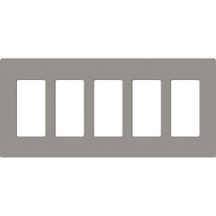 Lutron Claro Designer Wallplate | Sin Tornillos | 5 Gang