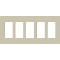 Lutron Claro Designer Wallplate | Sin Tornillos | 5 Gang