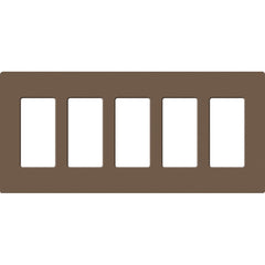 Lutron Claro Designer Wallplate | Sin Tornillos | 5 Gang